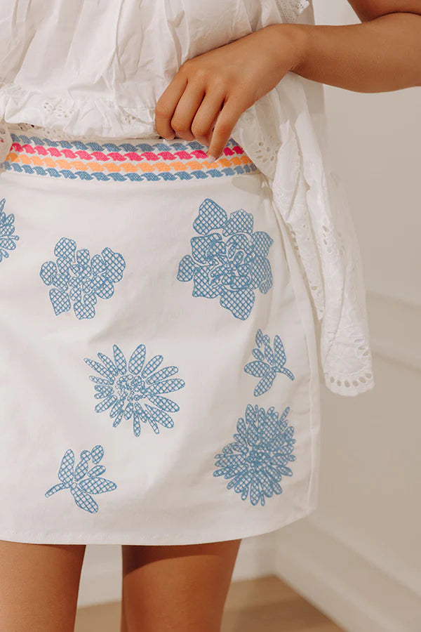 Fresh Take High Waist Embroidered Skort