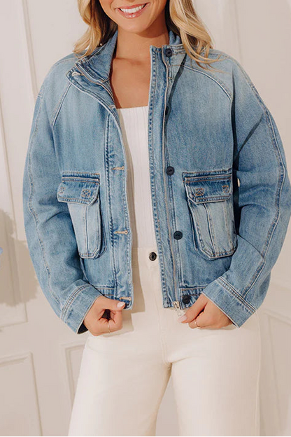 dandelion home gift Millie Denim Jacket - Timeless Casual Denim Outerwear