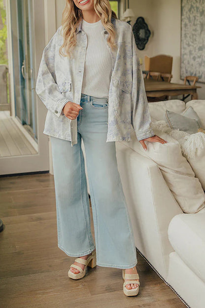 Sweet Garden Floral Denim Jacket