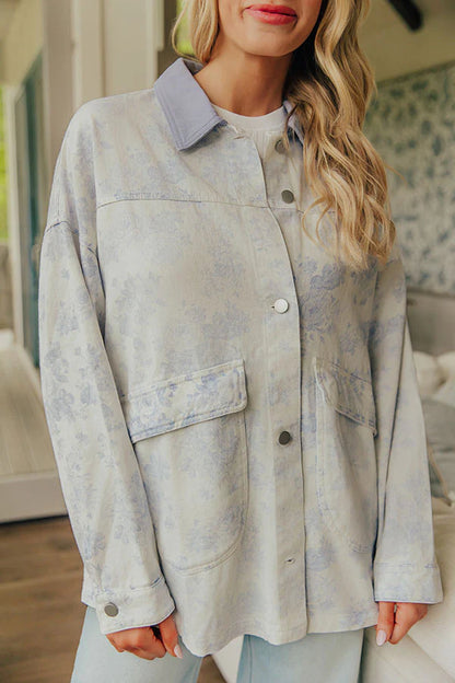 Sweet Garden Floral Denim Jacket