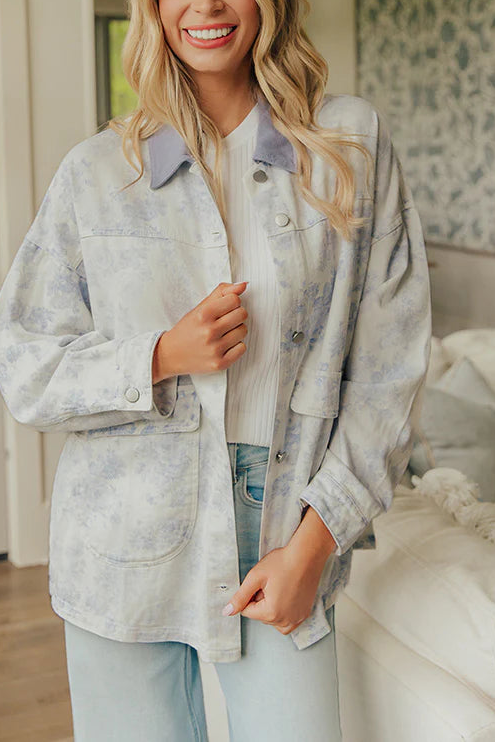 Sweet Garden Floral Denim Jacket