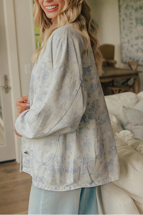 Sweet Garden Floral Denim Jacket